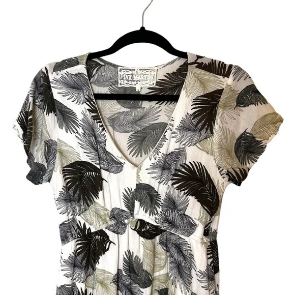 Pink Martini Women's Palm Print Midi Dress - Picture 2 of 9